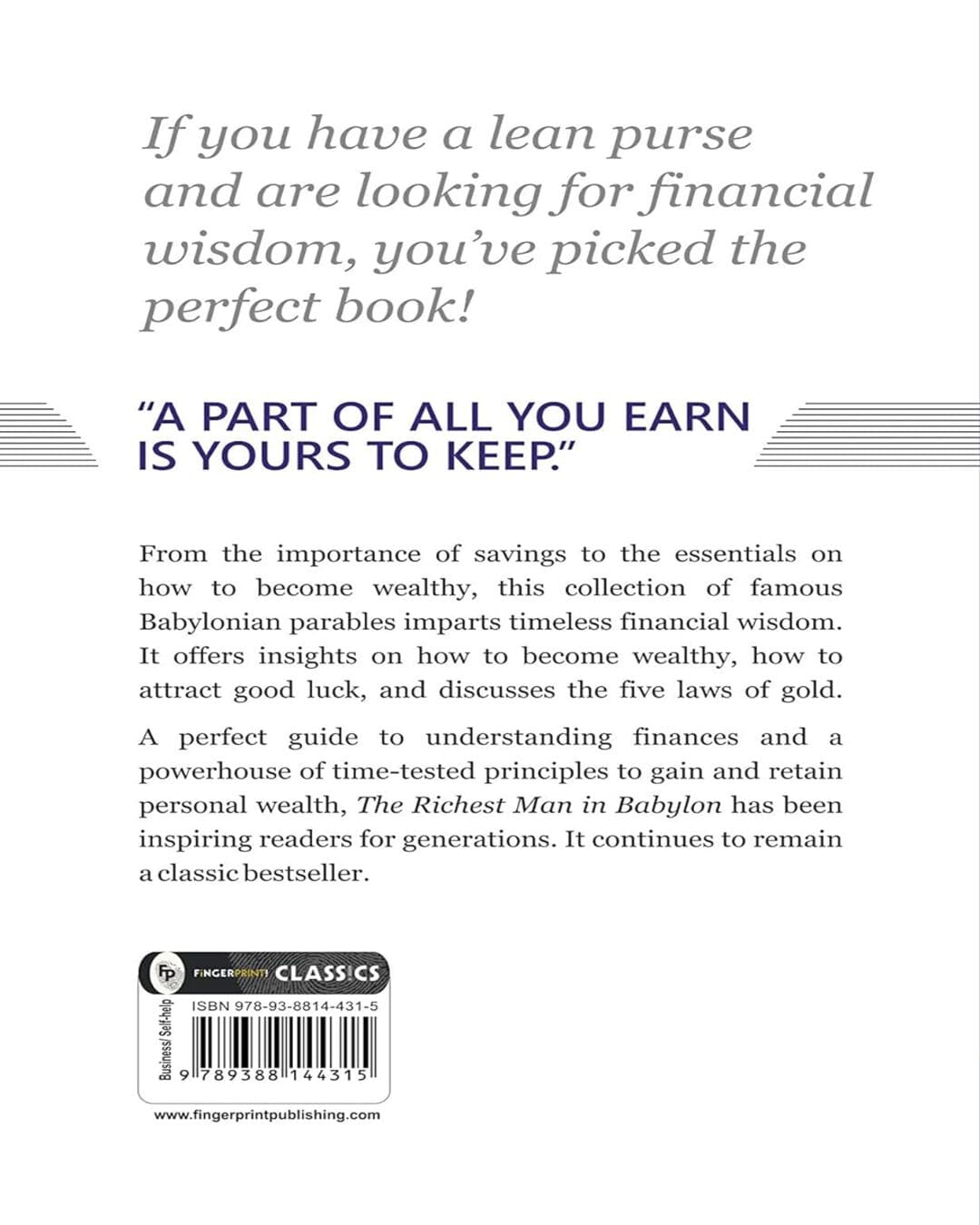 The Richest Man in Babylon by George S. Clason [Paperback] - versoz.com