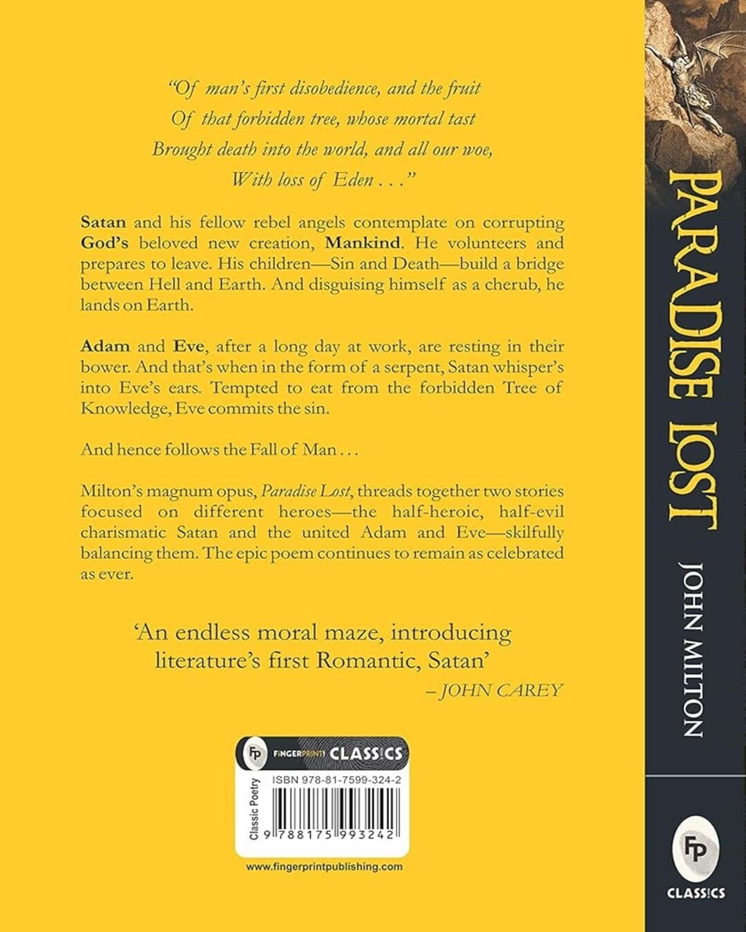 Paradise Lost by John Milton [Paperback]