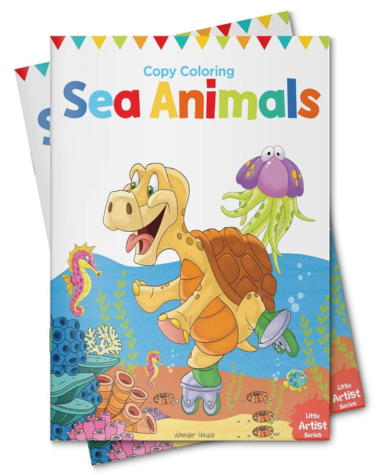 Little Artist Series Sea Animals: Copy Colour Books by Wonder House Books [Paperback]