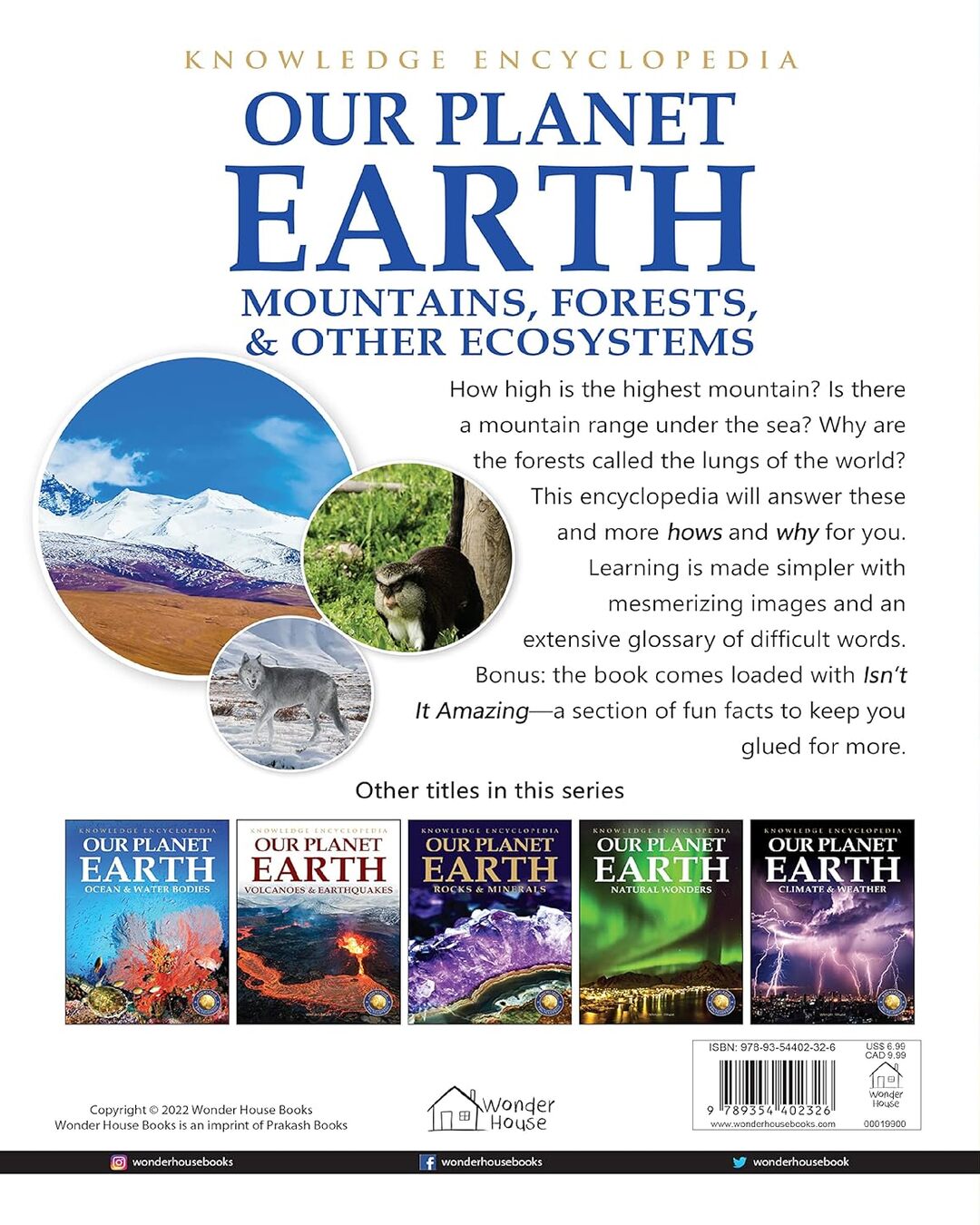 Knowledge Encyclopedia For Children - Our Planet Earth: Mountains, Forests & Other Ecosystems by Wonder House Books [Paperback]