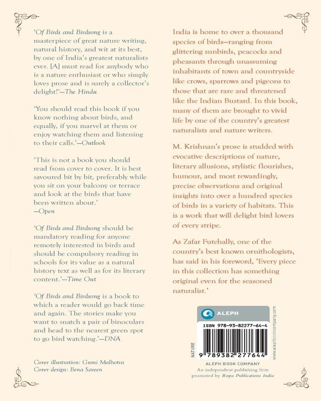 Of Birds and Birdsong by M. Krishnan [Paperback] - versoz.com