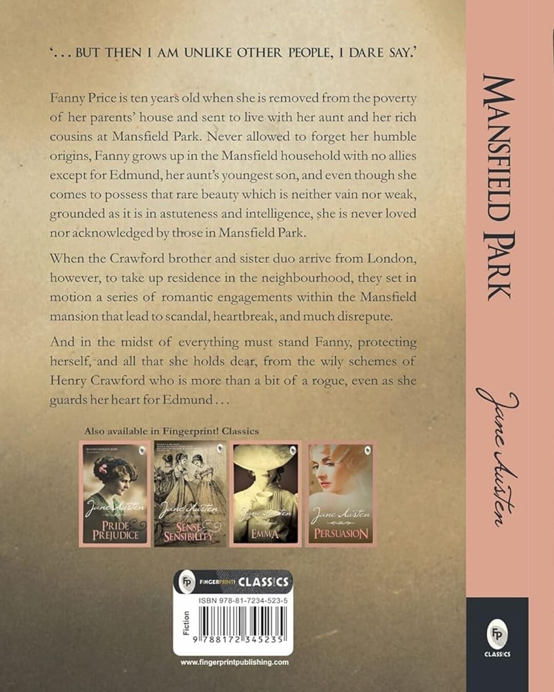 Mansfield Park by Jane Austen [Paperback] - versoz.com