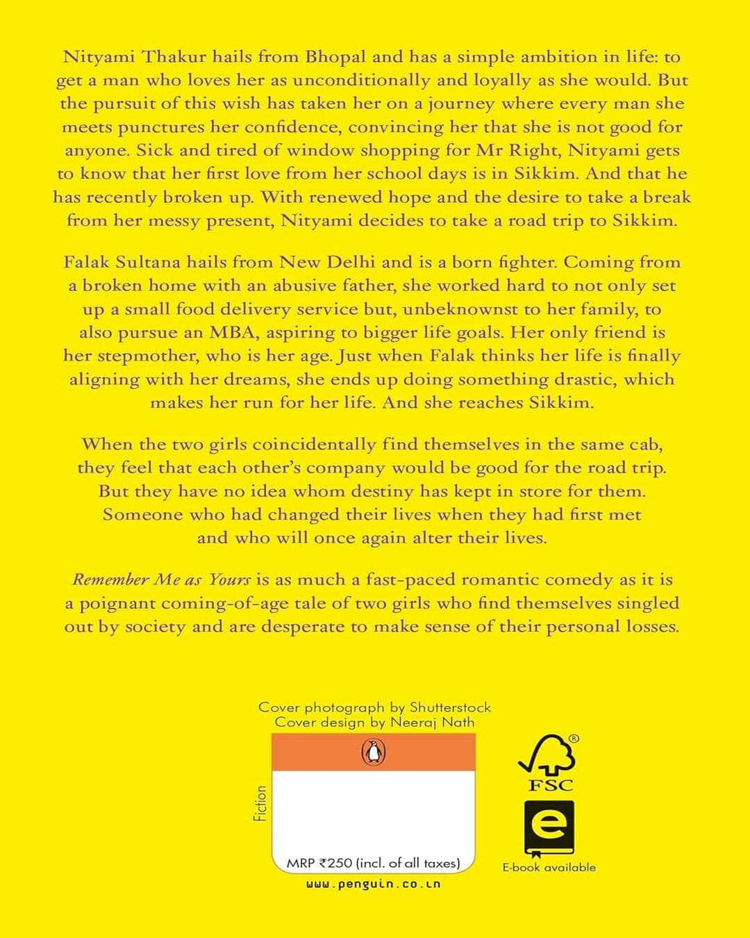 Remember Me as Yours  by Novoneel Chakraborty [Paperback]
