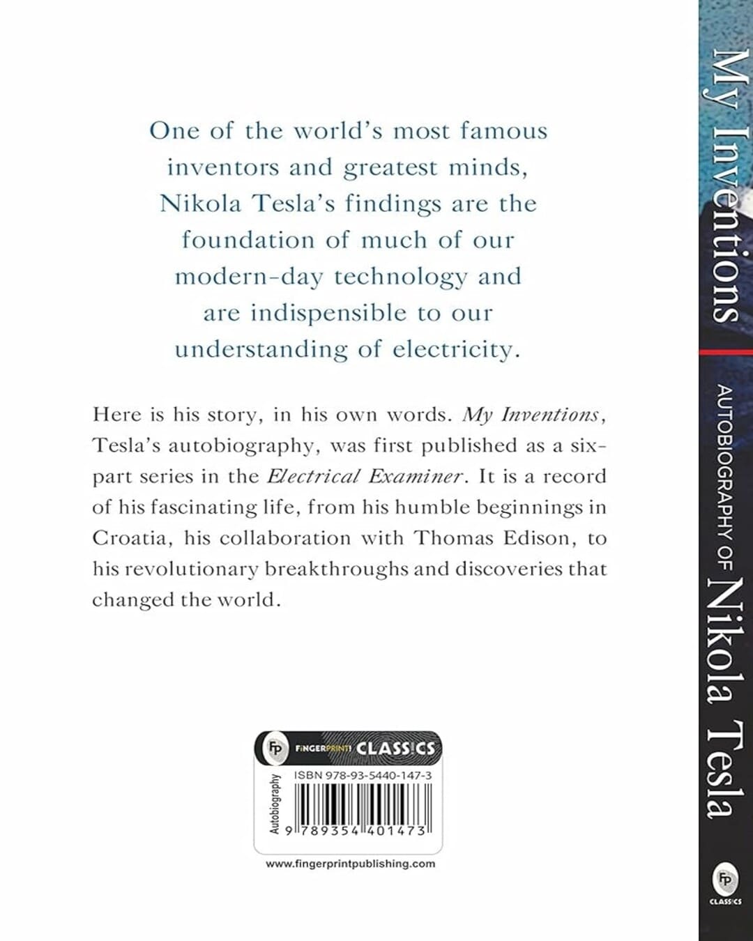 My Inventions : Autobiography of Nikola Tesla [Paperback] - versoz.com