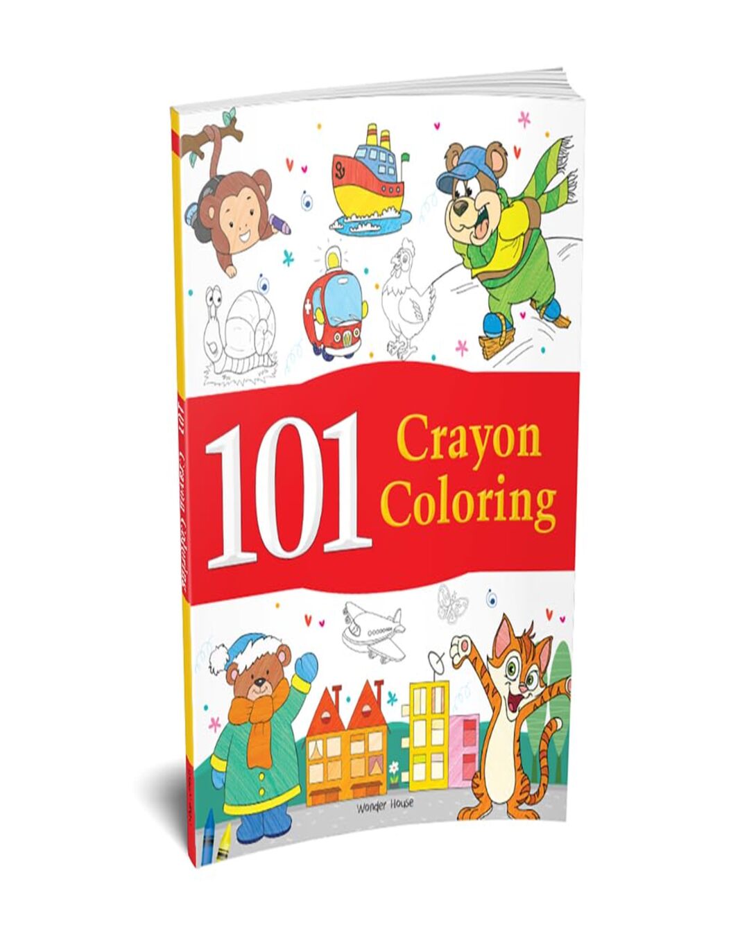 101 Crayon Coloring: Fun Activity Book For Children by Wonder House Books [Paperback]