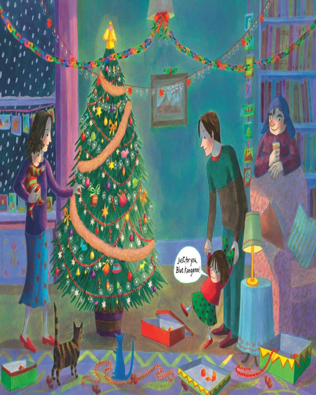Merry Christmas, Blue Kangaroo! by Emma Chichester-Clark [Paperback] - versoz.com