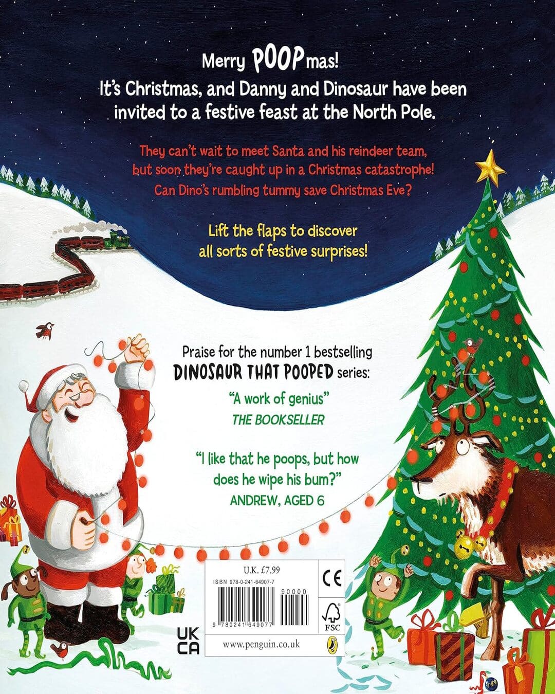 The Dinosaur That Pooped A Reindeer! by Fletcher, Tom [Paperback]