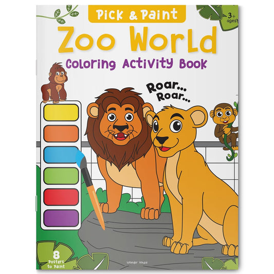 Pick and Paint Coloring Activity BookÂ For Kids: Zoo World by Wonder House Books [Paperback]