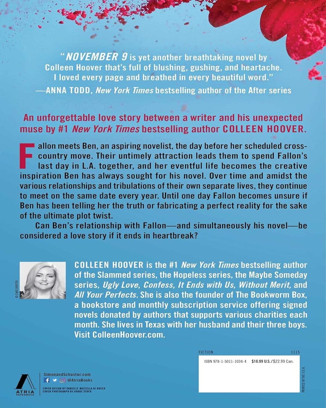 November 9 : A Novel by Colleen Hoover [Paperback] - versoz.com