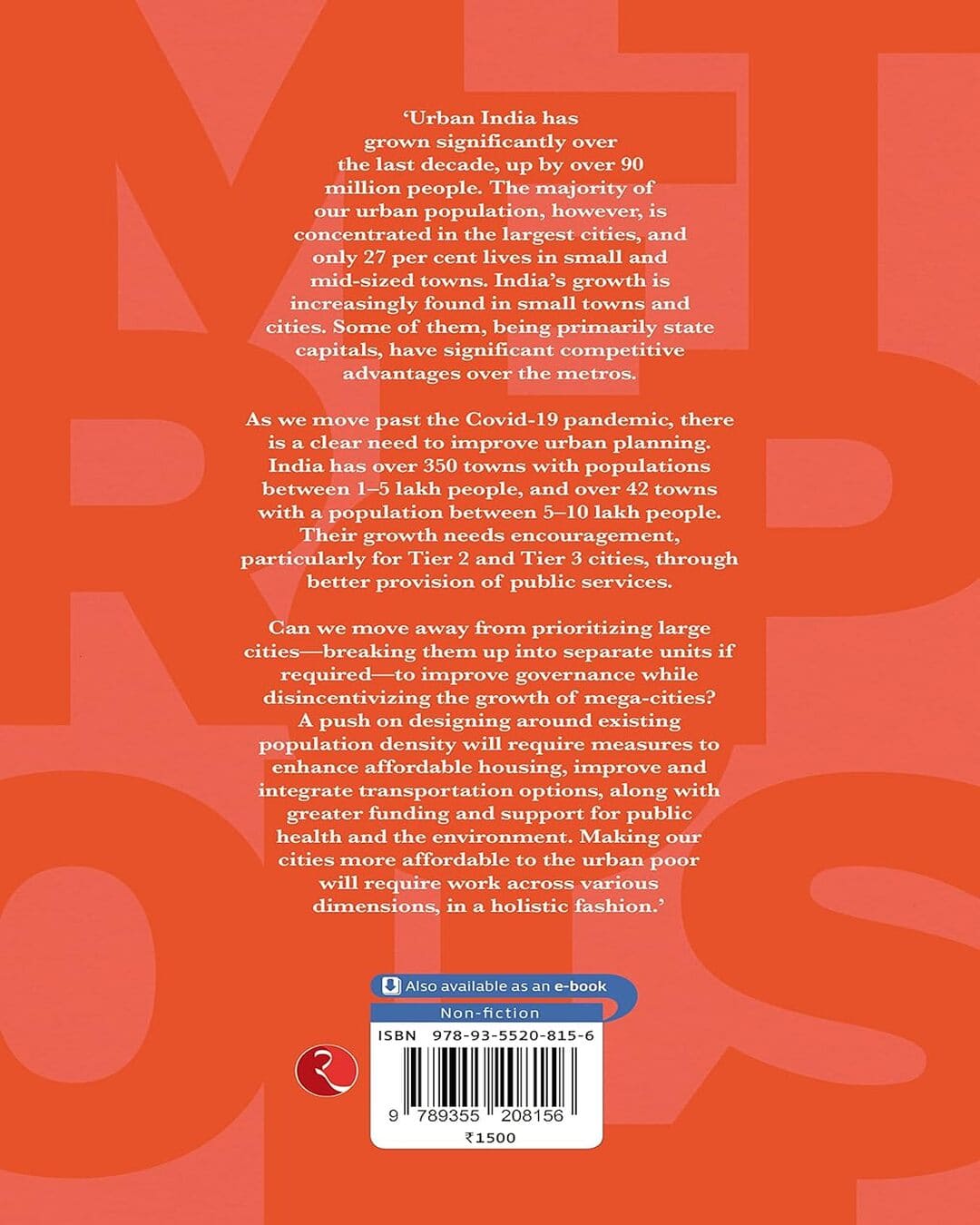 THE INDIAN METROPOLIS: Deconstructing India’s Urban Spaces by Feroze Varun Gandhi [Hardcover] - versoz.com