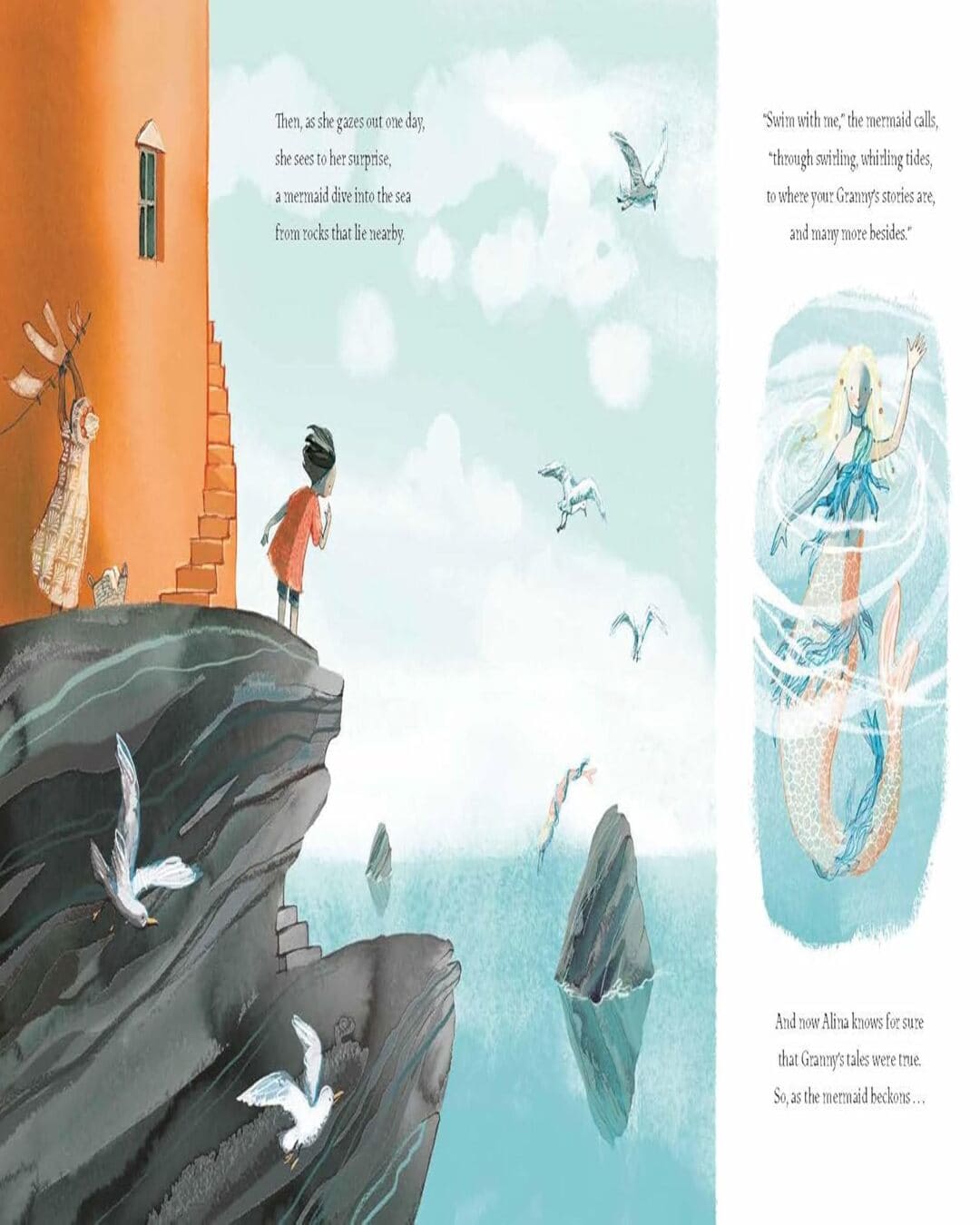 The Girl And The Mermaid by Hollie Hughes , Sarah Massini (Illustrator) [Paperback] - versoz.com