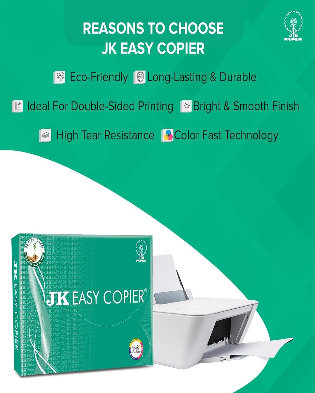 JK Easy Copier | 70 GSM | A4 | 1 Ream (500 Sheets) - versoz.com