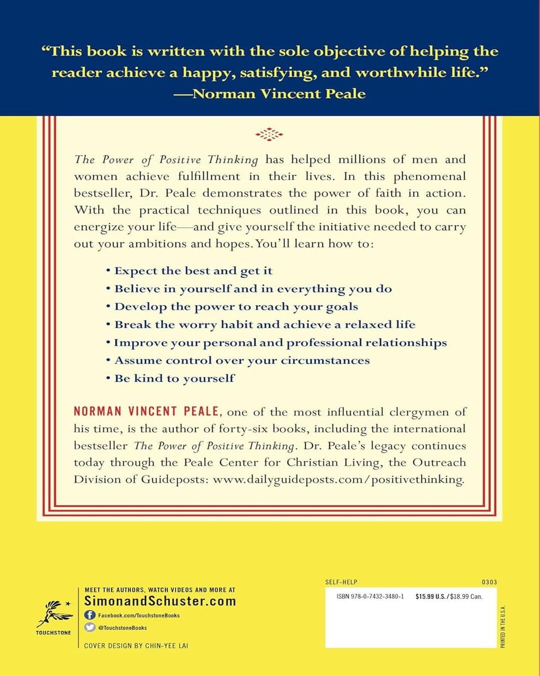 The Power of Positive Thinking by Norman Vincent Peale [Paperback]
