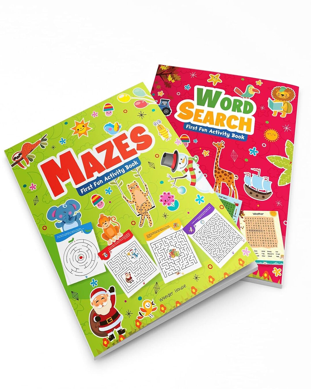 My First Fun Activity Boxset of 4 Books: Spot the Difference, Mazes, Word Search & Dot to Dot by Wonder House Books [Paperback]