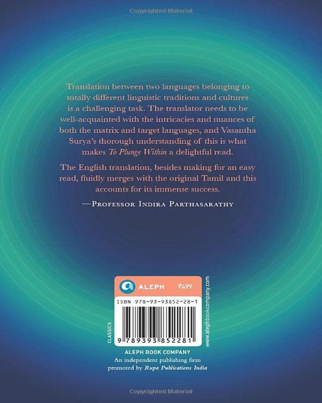 To Plunge Within: Selections from Nammaazhwaar’s Thiruvaimozhi by Vasantha Surya (Translator) [Hardcover] - versoz.com
