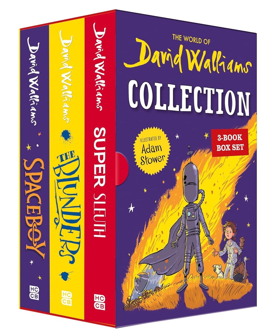 David Walliams Collection - A 3 Book Box Set by David Walliams Illustrated by Adam Stower [Paperback Box Set]