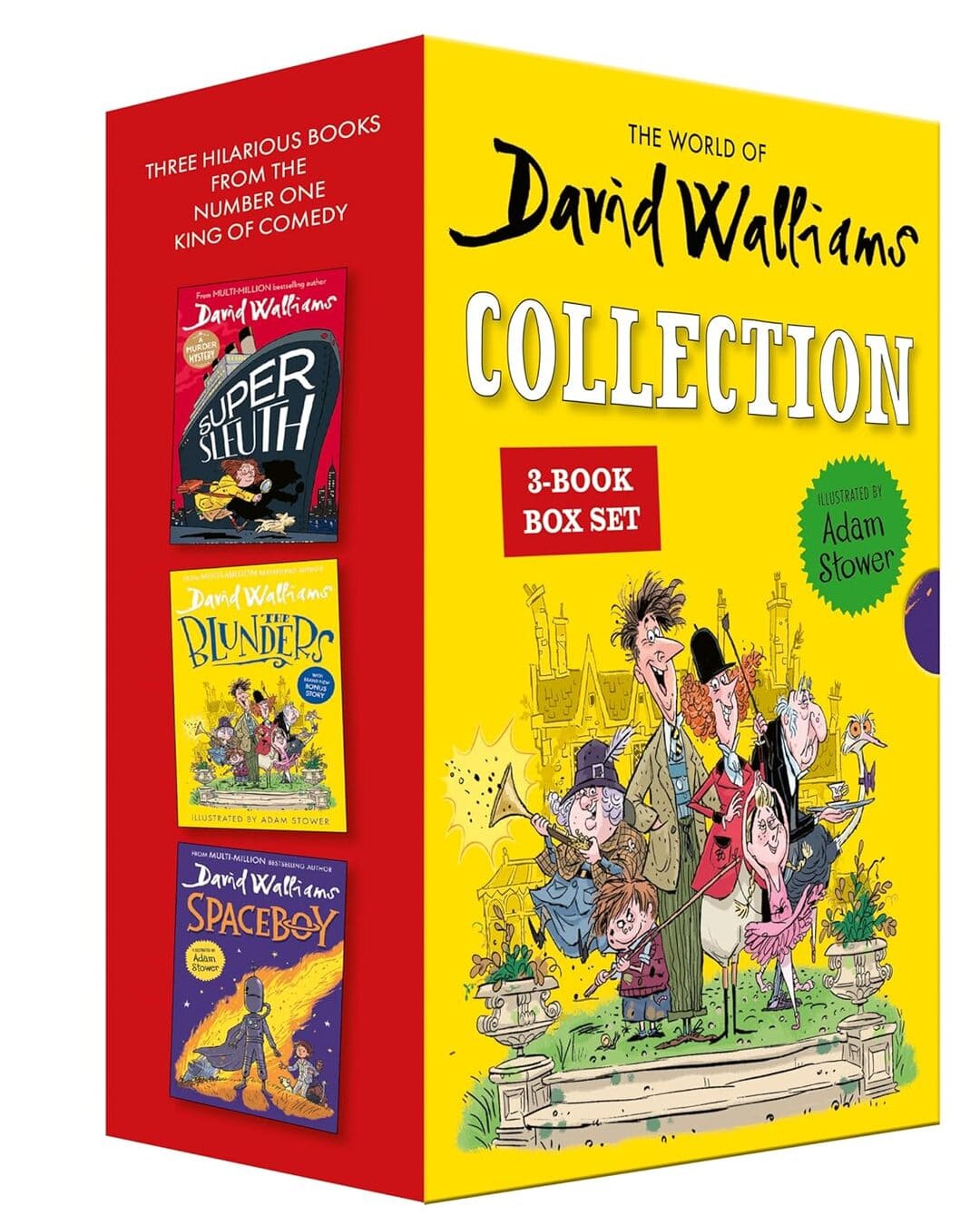 David Walliams Collection - A 3 Book Box Set by David Walliams Illustrated by Adam Stower [Paperback Box Set]