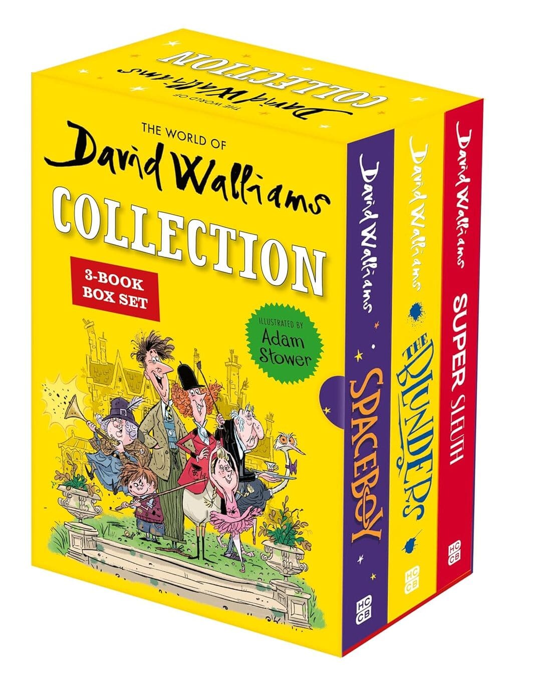 David Walliams Collection - A 3 Book Box Set by David Walliams Illustrated by Adam Stower [Paperback Box Set]