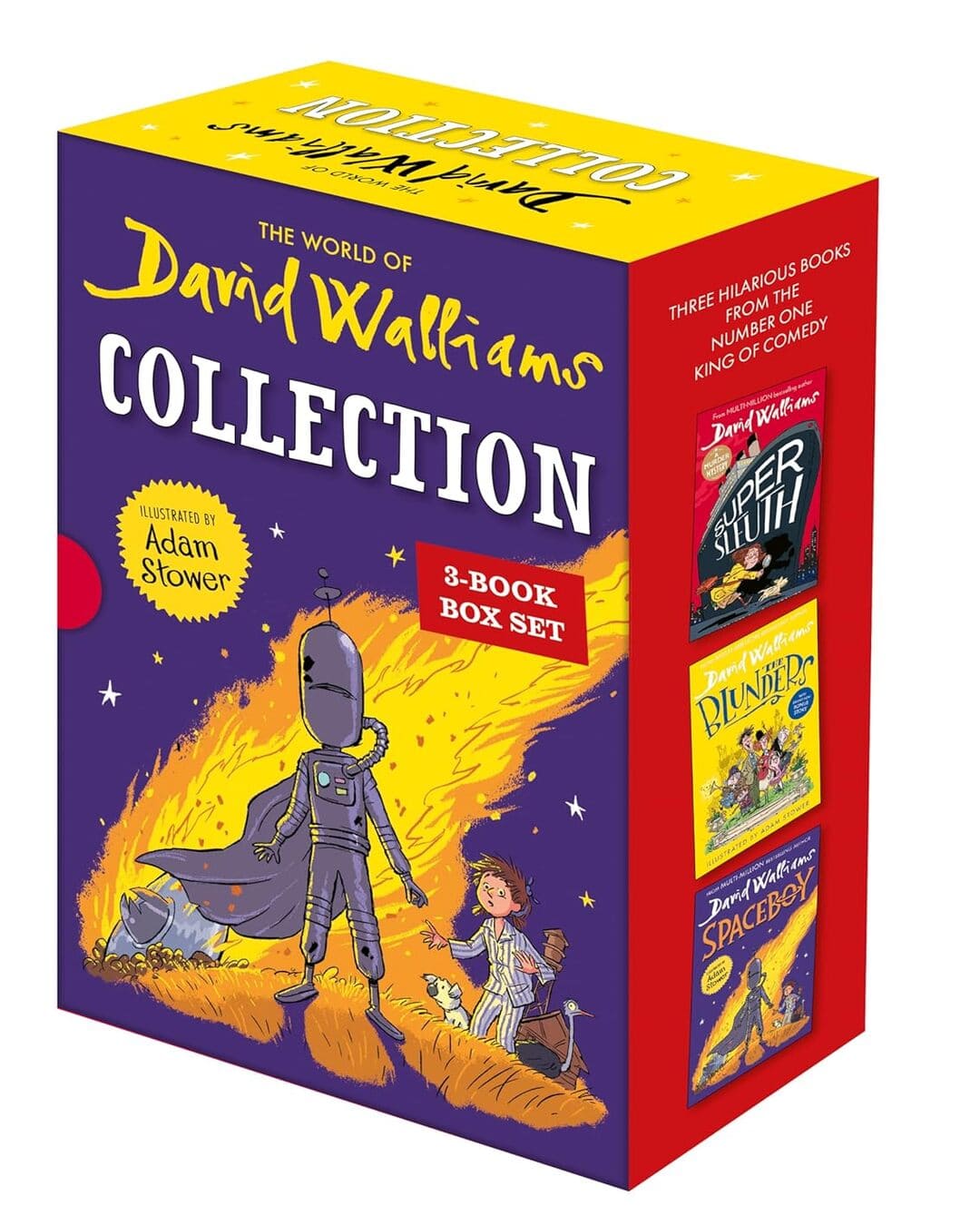 David Walliams Collection - A 3 Book Box Set by David Walliams Illustrated by Adam Stower [Paperback Box Set]
