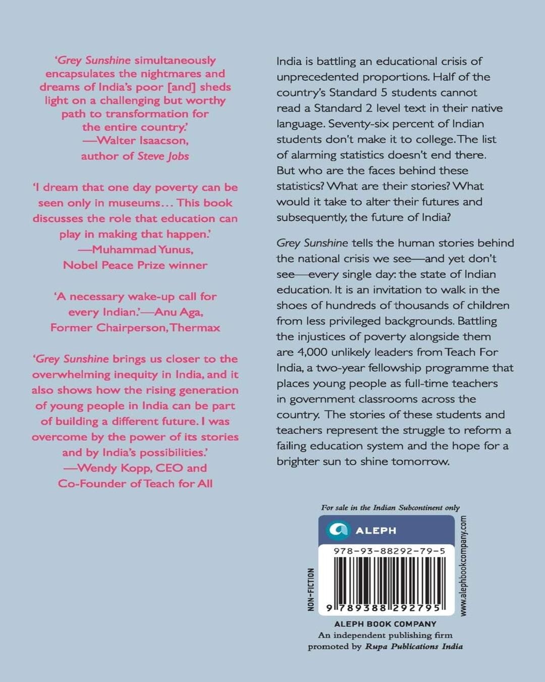 Grey Sunshine: Stories from Teach For India by Sandeep Rai [Paperback] - versoz.com