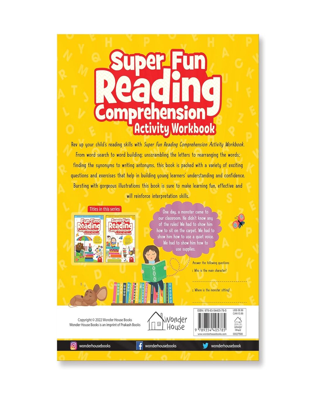 Super Fun Reading Comprehension - Activity Workbook For Children - Level 2 by Wonder House Books [Paperback]