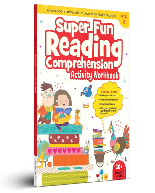 Super Fun Reading Comprehension - Activity Workbook For Children - Level 2 by Wonder House Books [Paperback]