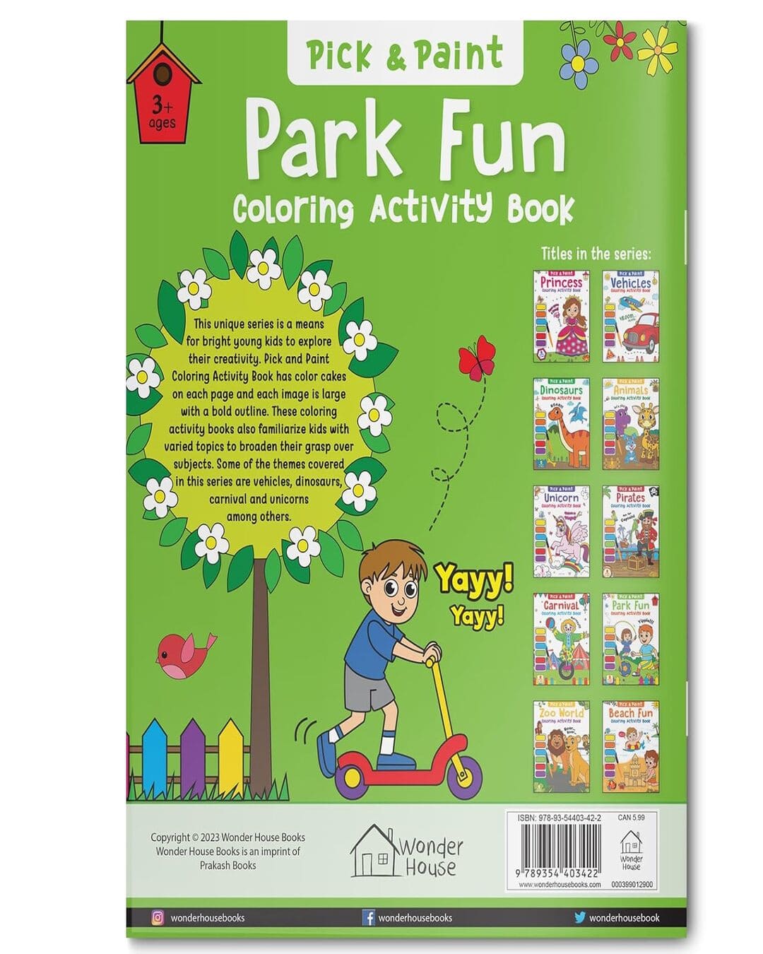 Pick and Paint Coloring Activity BookÂ For Kids: Park Fun by Wonder House Books [Paperback]