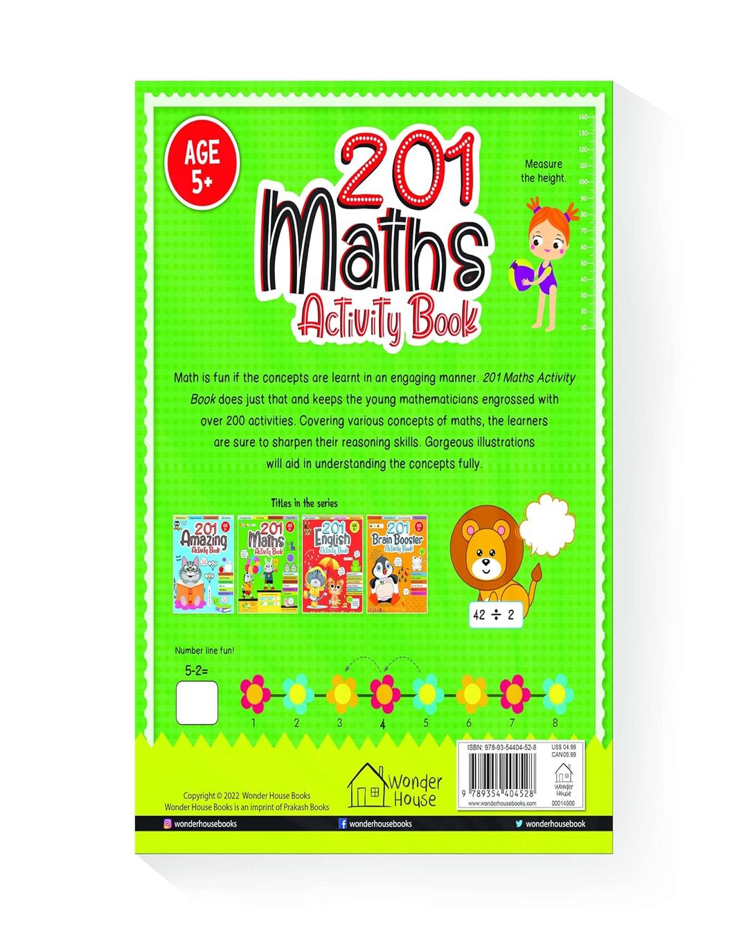 201 Maths Activity Book - Fun Activities and Math Exercises For Children: Knowing Numbers, Addition- by Wonder House Books [Paperback]
