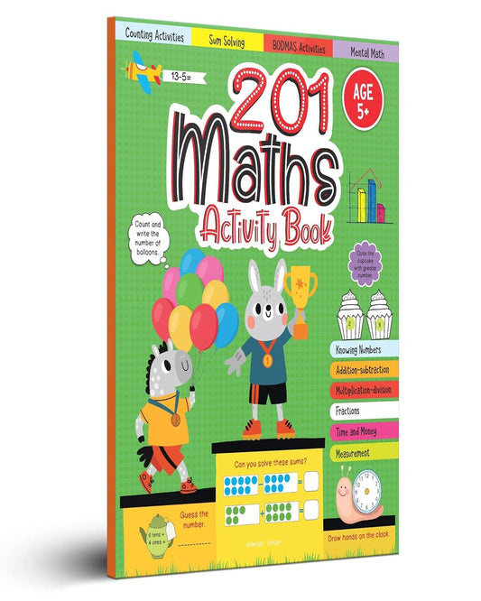 201 Maths Activity Book - Fun Activities and Math Exercises For Children: Knowing Numbers, Addition- by Wonder House Books [Paperback]