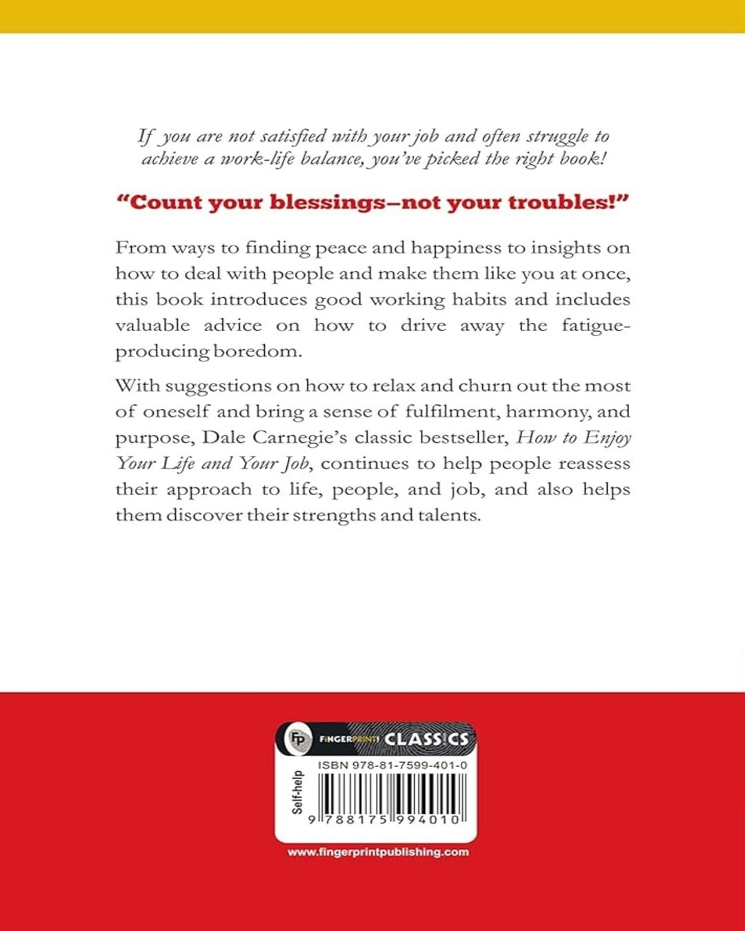 How to Enjoy Your Life and Your Job by Dale Carnegie [Paperback]