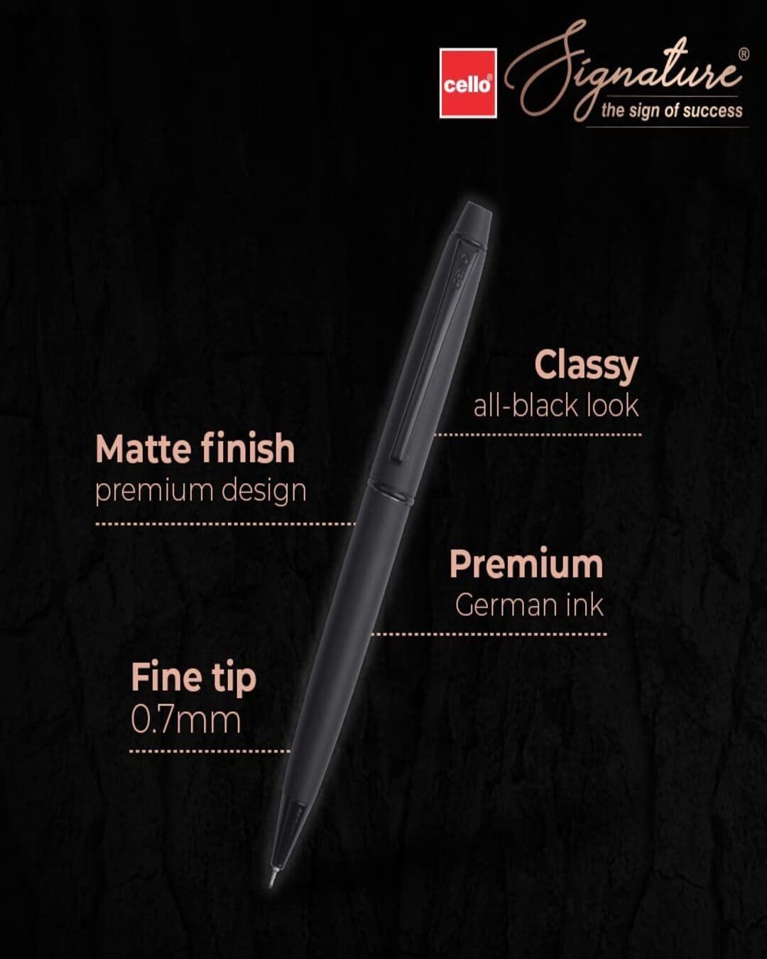 Cello Signature Carbon Ball Pen | Blue - versoz.com