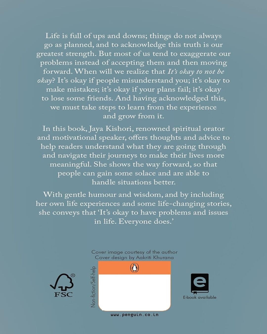Its Okay : A Book of Inspirational and Mystic Thoughts by Jaya Kishori [Paperback]