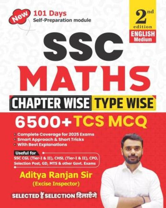 SSC Maths Chapter Wise Type Wise 6500+TCS MCQ (English Medium)