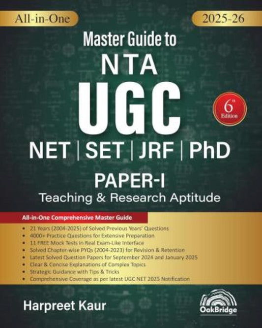 All In One Master Guide To NTA UGC NET/ SET/ JRF/ PhD Paper 1 (2025-26) - versoz.com