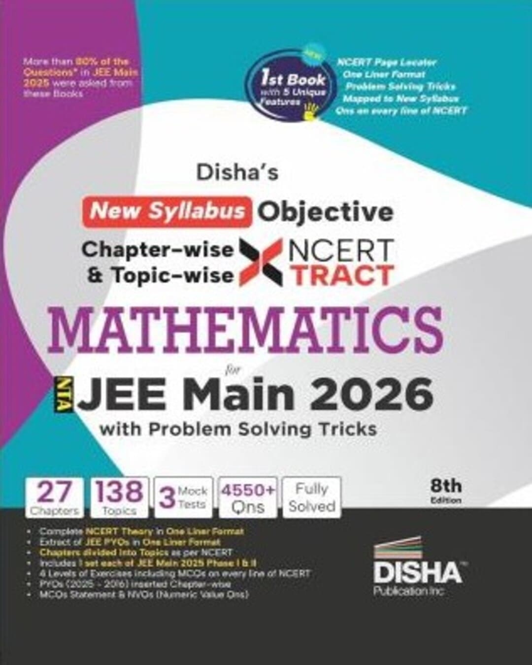 Disha's New Syllabus Objective Chapter Wise & Topic Wise NCERT Tract Mathematics (JEE Main 2026) - versoz.com