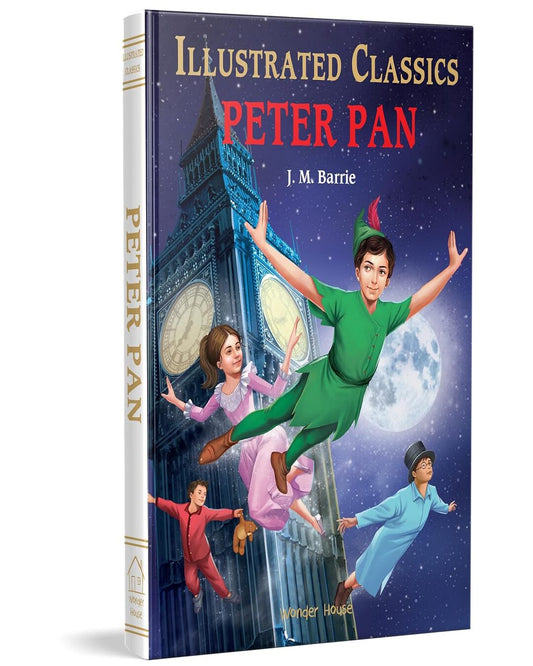 Peter Pan : Illustrated Abridged Children Classic English Novel with Review Questions by J. M. Barrie  [Hardback]