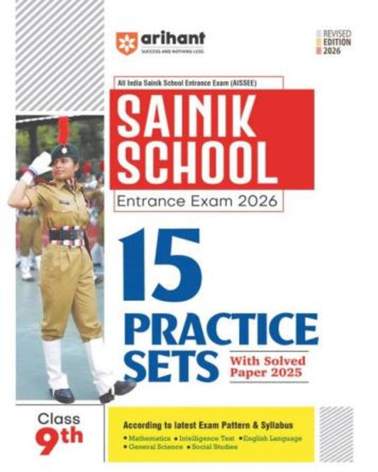Sainik School 15 Practice Sets with Solved Papers 2025 (Entrance Exam 2026) - versoz.com