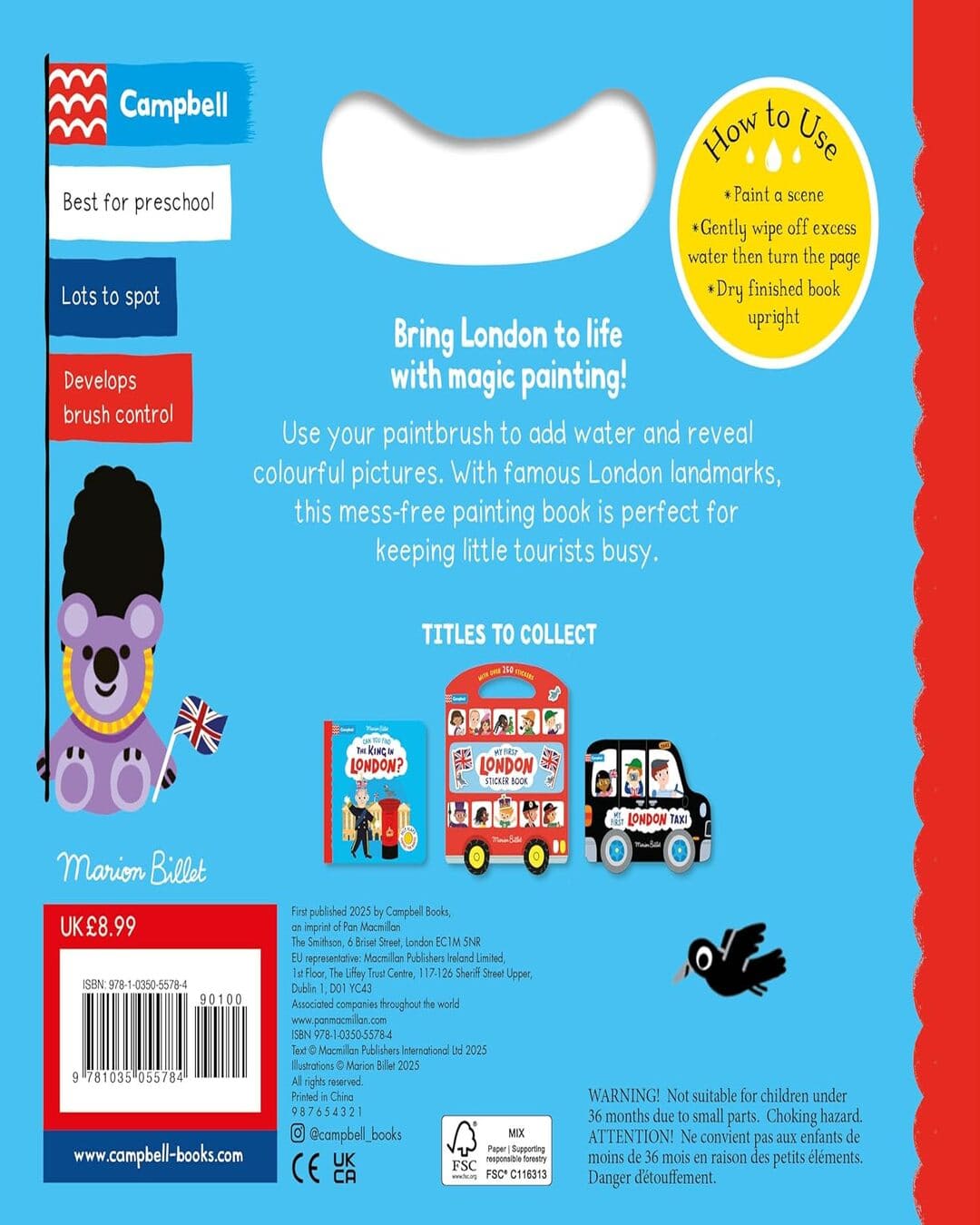 London Magic Painting by Campbell Books [Board Book] - versoz.com