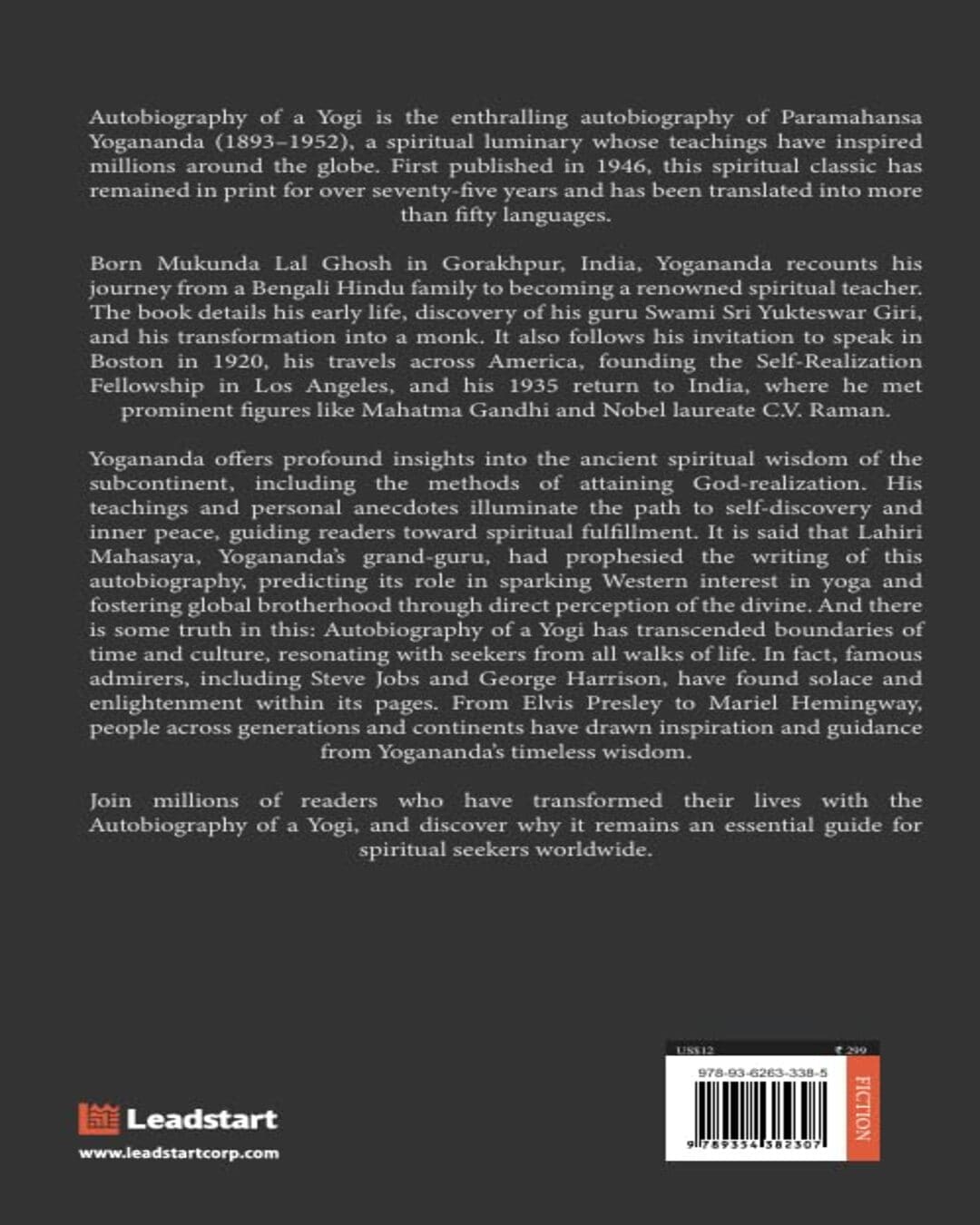 Autobiography of a Yogi by Paramahansa [Paperback]