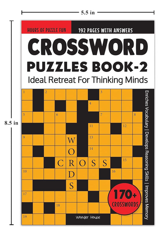 Crossword Puzzles Book 2 : Ideal Retreat For Thinking Minds by Wonder House Books [Paperback]