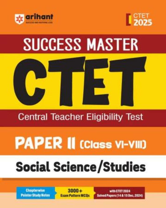 Success Master CTET Paper 2 Class 6 - 8 Social Science / Studies CTET 2025