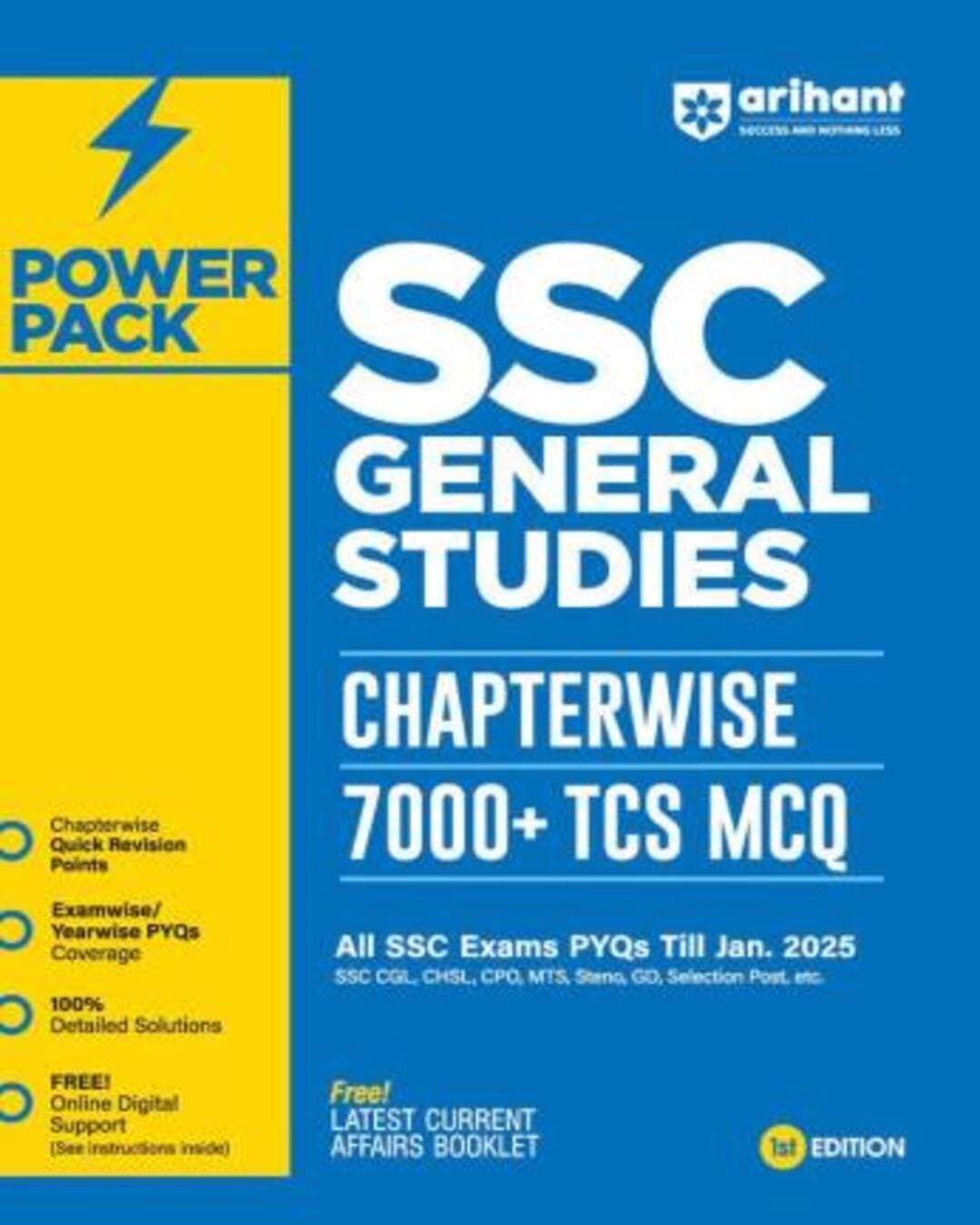 Power Pack SSC General Studies Chapterwise 7000 + TCS MCQ (All SSC Exams PYQs Till Jan. 2025) - versoz.com
