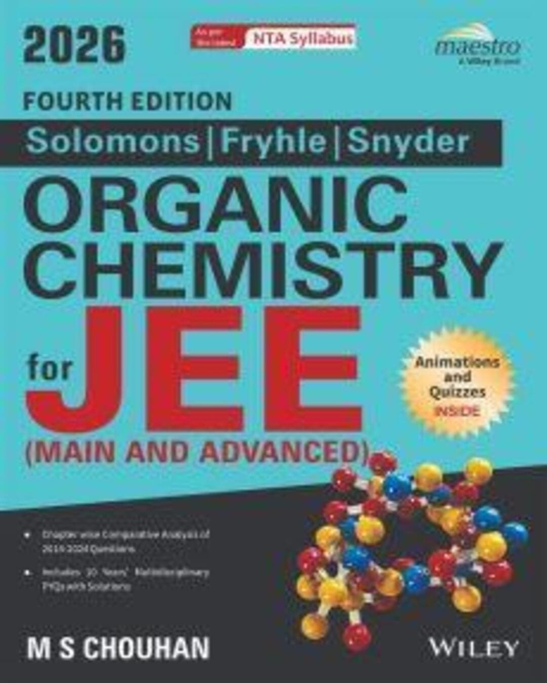Solomons / Fryhle / Snyder Organic Chemistry For JEE (Main And Advanced)