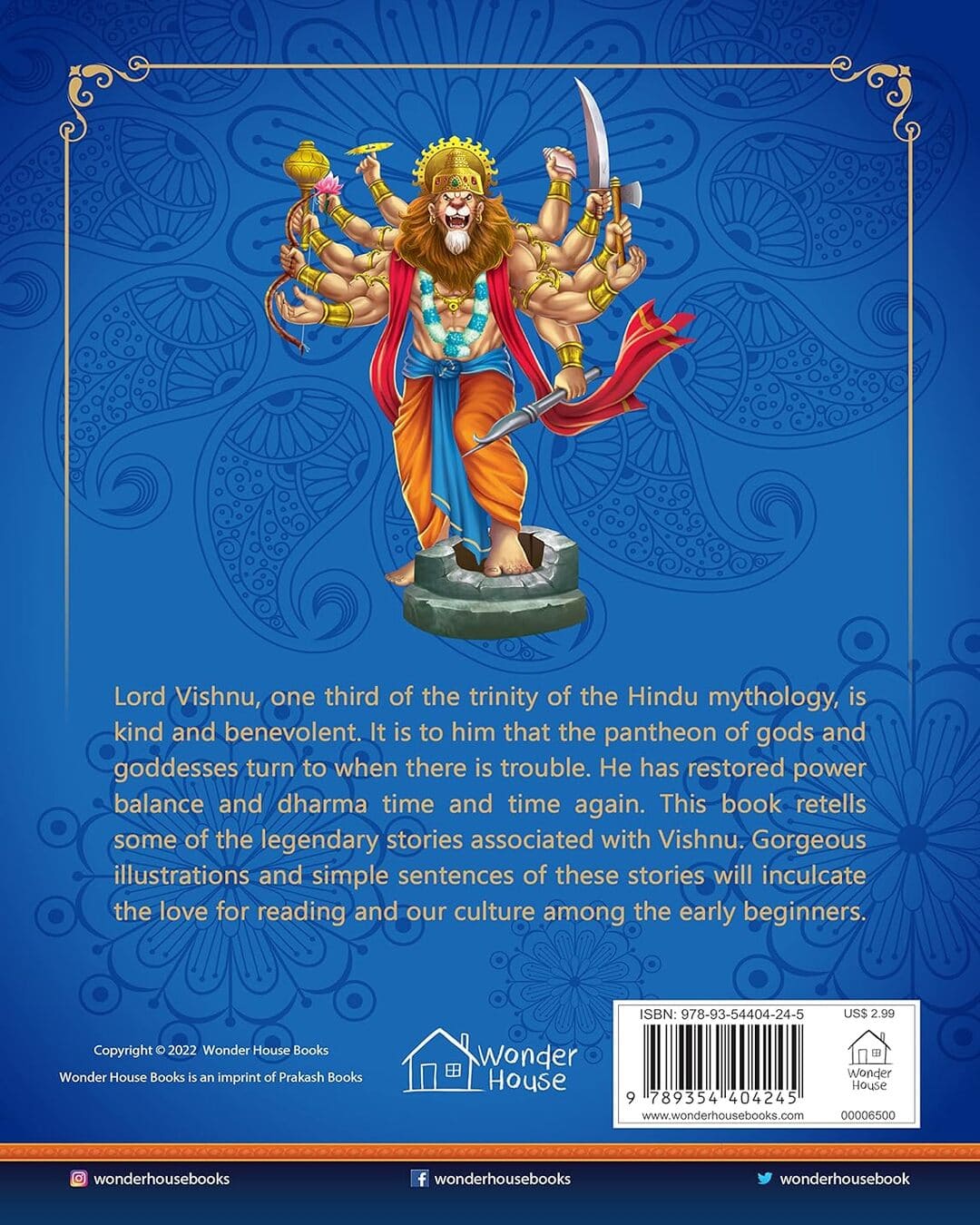 Avatars of Vishnu For Children: Tales from Indian Mythology by Wonder House Books [Paperback]