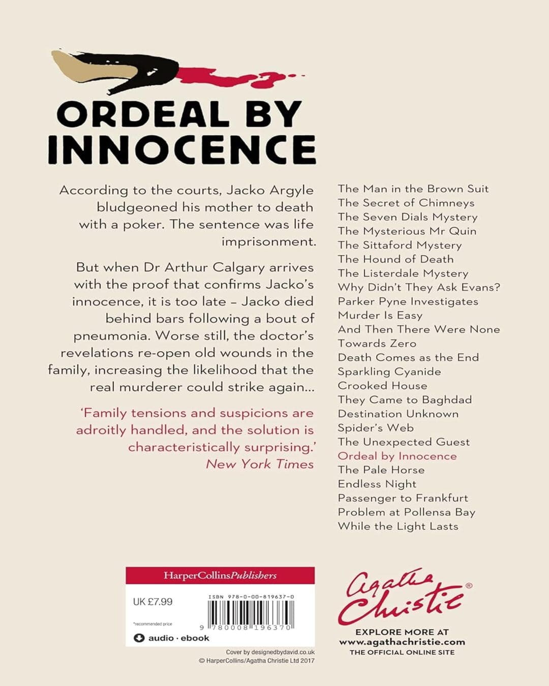 Ordeal by Innocence by Agatha Christie [Paperback]