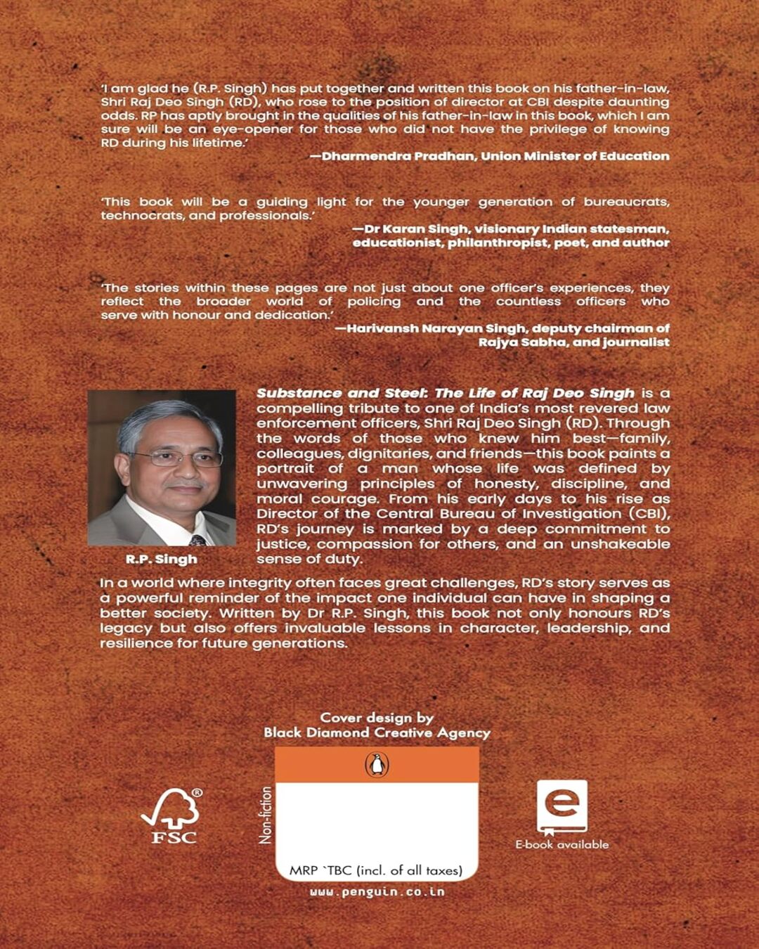 Substance And Steel: The Life Of Raj Deo Singh by Rajendra Prasad Singh [Hardcover] - versoz.com